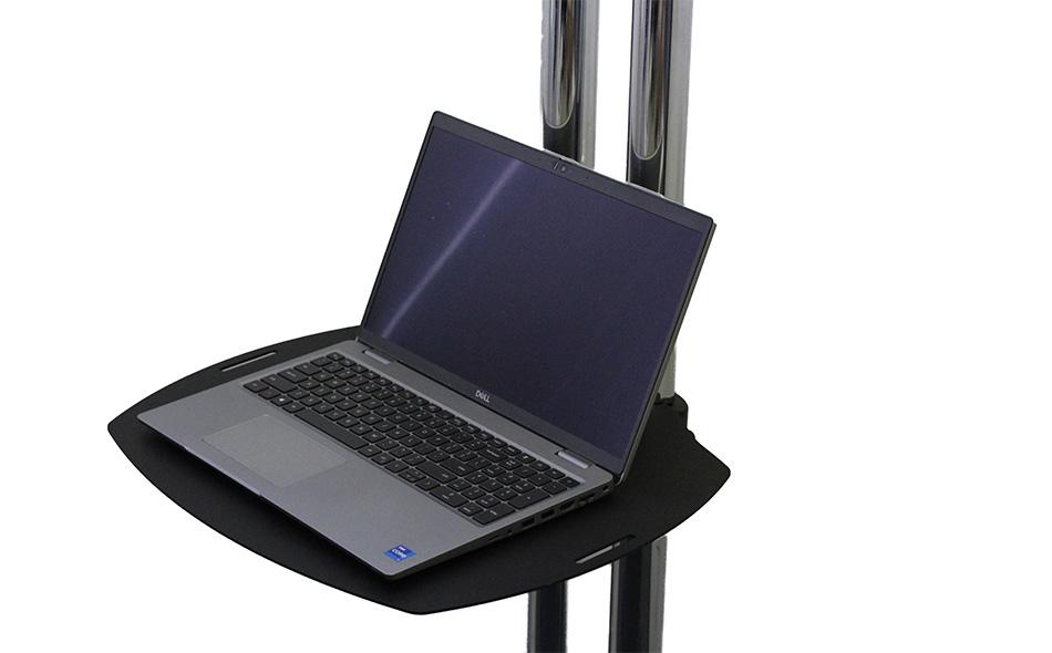 7170-1004-10 Pole-Mounted Shelf – Large with computer