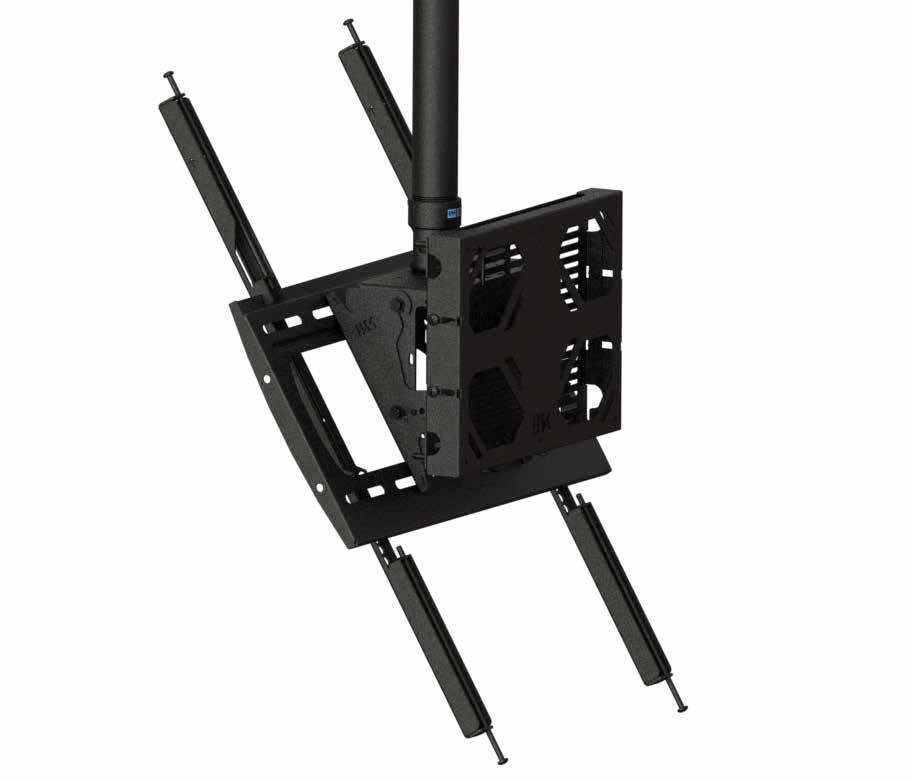 Premier Mounts Ultra Tilt Single Ceiling Portrait Mount